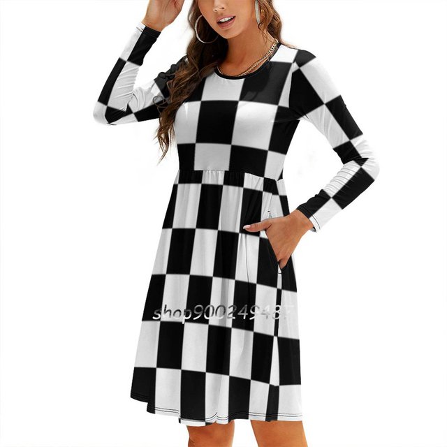 Rayures Marin avec Ancre Nœud Cœur Robe Évasée Design Mode Grande Taille Robe Ample Rayure Marin