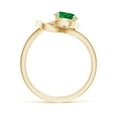 thumbnail image 2 of ANGARA Natural Solitaire Emerald Infinity Knot Engagement Ring in 14K Yellow Gold for Women (Size-6mm) | May Birthstone, Birthday, Anniversary, Jewelry Gift for Women | Natural Emerald Ring, 2 of 10