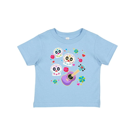Inktastic Day of the Dead Owl Sugar Skulls and Guitar Boys or Girls Baby T-Shirt