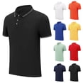thumbnail image 5 of guisaled Men Golf Shirt Short Sleeve Slim Fit Business Casual Summer Tops Basic Solid Colors Lapel Collared Button Down Shirts Clearance On Sale, 5 of 5
