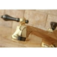 thumbnail image 6 of NS4466AL Water Onyx widespread lavatory faucet with brass pop-up drain, polished brass finish with black nickel trim, 6 of 6