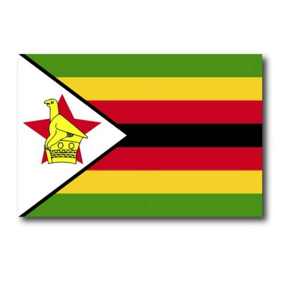 Magnet Me UpZimbabwe Zimbabwean Flag Vinyl Automotive Magnet Decal, 4x6 Inches