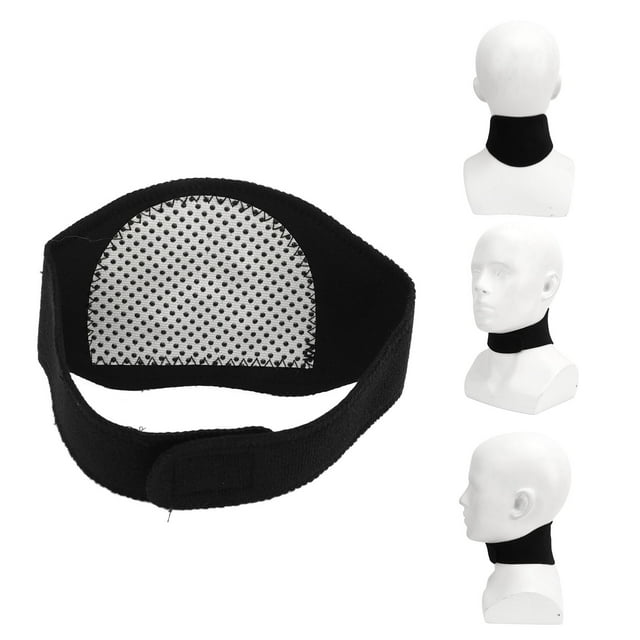 Neck Support Brace, Warm Black Magnets Soft Self Heating Neck Strap For Exercise For Women
