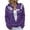 Purple, variant on Women's Halloween Pumpkin Open Front Cardigan Button Kint Sweater, Loose Long Sleeve Sweater for Fall Halloween Daily Outfits(Orange1,XXXL)