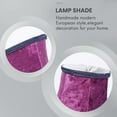 thumbnail image 5 of Fabric Clip On Lamp Shade, E14 Handmade Lampshade For Modern European Style Wall Sconce Lamp, Crystal Candle Table With Blue Flannel Decor (dark ), 5 of 5