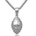 thumbnail image 1 of Vivid Rugby Ball Pendants Sprots Necklace Rugby Stainless Steel Necklace For Men American Cloth Accessories Sports Jewelry, 1 of 5