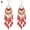 Red, variant on UDIYO Women's Crescent Moon Boho Style Ear Drops Dangles Tassel Earrings Jewelry