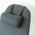 thumbnail image 4 of Jayce Fauteuil Berçant en Tissu à Dossier Fixe de Style Mi-Siècle Moderne, Gris Foncé, 4 of 7