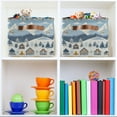thumbnail image 6 of Yayeee Canvas Storage Basket with Handles for Shelves Fabric Bins Closet Organizer, Winter Village Serenity, 6 of 8