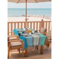 thumbnail image 2 of Outdoor Tablecloths with Umbrella Hole & Zipper, Nautical Anchor Tablecloth Rectangle 60x84 Inch, Retro Blue Brown Wooden Boards Farmhouse Waterproof Table Cloth, Patio/Pool/Picnic Table Covers, 2 of 8