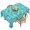 Mint, Seafoam, variant on Blue Geometric Rectangle Tablecloth, Country Chic Abstract Gradient Motifs Waterproof & StainResistant Tablecloth, Washable Oil-proof Table Cover for Dining/Party/Wedding/Camping/Buffet 60x120 In