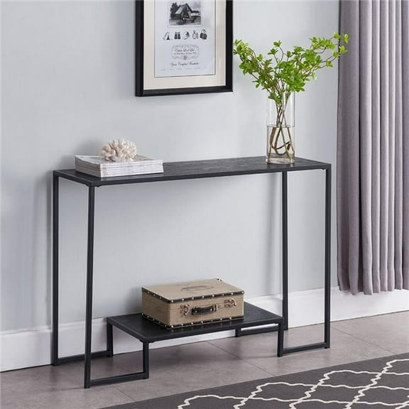 Room Designs Console Table Black / Grey Contemporary Rectangle