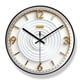thumbnail image 1 of Reloj de pared de lujo nórdico de 30 cm, blanco silencioso y dorado, 1 of 1