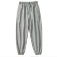 thumbnail image 3 of Yyeselk Sweatpants for Men Elastic Waist Casual Lightweight Pocket Loose Drawstring Ankle Length Workout Jogger Trousers Gray XXL, 3 of 8