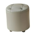 thumbnail image 3 of simhoa Petit Pouf Rond Repose-Pieds Tabouret Stable pour Chambre de Bébé Entrée Chambre Gris, 3 of 8