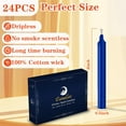 thumbnail image 2 of 24 Pack Blue Spell Chime Candles \u2013 Premium Mini Unscented Taper Candles for Rituals, Prayer, Birthdays, Meditation, Altar, Spells, Chime Candles - 4 Inch Tall - Ideal for Witches, 2 of 7