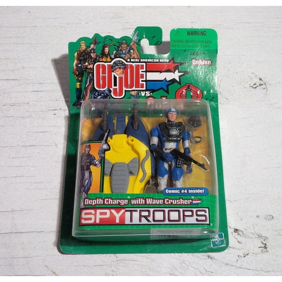 2003 G.I Joe vs Cobra Spy Troops Depth Charge with Wave Crusher Action Figure