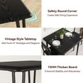 thumbnail image 5 of Jojoka 3 Piece Dining Set for 2, Table and 2 PU Leather Upholstered Chairs, Wood Top Breakfast Dinette for Small Space, Kitchen, Apartment, Dining Room, Rustic Black (Diamond Seat Back), 5 of 11