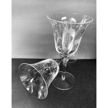 Classy Etched Design Stemware Glasses |Wine, Goblets, Champagne, Liquor