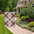 thumbnail image 5 of Geometric Checkered Grid Pattern Garden Flag House Banner 12" x 18" Double Sided Outdoor Yard Decoration, 5 of 6