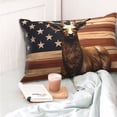 thumbnail image 4 of Gaeub Deer American Flag Vintage Printed Men's Short Pajama Pants, Lightweight Lounge & Sleep Bottoms Keep You Cool-20"x30", 4 of 6