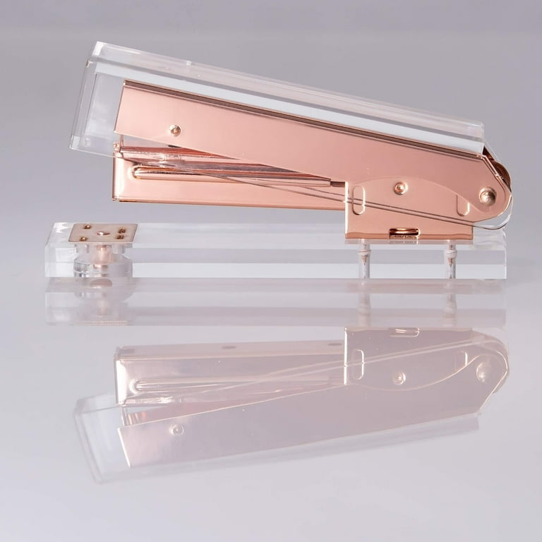Rose Gold Stapler and Tape Dispenser Set  Gold stapler, Desk essentials,  Rose gold