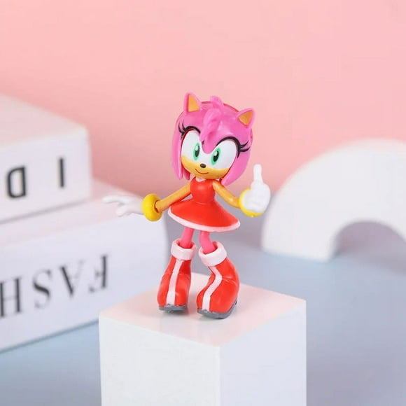 Sonic Action Figure Shadow Knuckles Tails Amy PVC Doll Anime Peripheral Model Ornament Decoration Children's Toy Birthday Gifts
