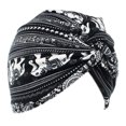 thumbnail image 4 of Turban Vintage Torsadé pour Femmes, Couvre-Chef, Bonnet, Noir, 4 of 5