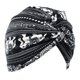 thumbnail image 4 of Turbante de suave Cubierta para cabeza con pliegues Gorros para el cabello Sombrero para cabeza Gorro Hijib negro Sunnimix Turbante de algodón con estampado floral, 4 of 5