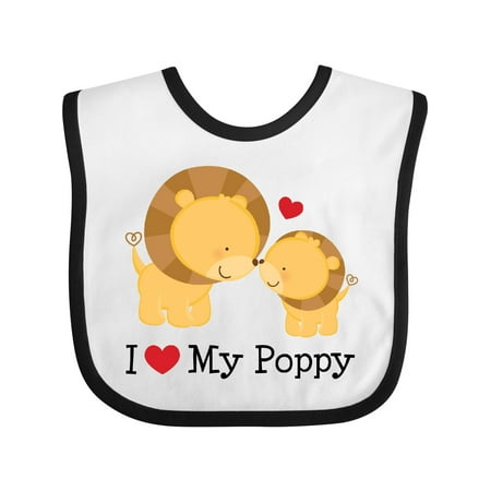 

Inktastic I Love My Poppy Grandpa Gift Baby Boy or Baby Girl Bib