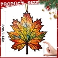 thumbnail image 2 of 3Pc Maple Leaf Ornament,Orange 3.14",Autumn Decorations,Window Hanging Suncatchers For Windows,Thanksgiving Leaves Decor,Fall Tree Decorations,Fall Hanging Decorations,White Elephant Xmas Gifts, 2 of 5