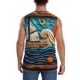 thumbnail image 4 of Fuzoiu Whimsical Sailboat Ocean Art Print Men's Sleeveless T-shirt,Sleeveless Tee Shirts,Quick-Dry Athletic Tank Top for Gym, Running, Sports & Outdoor Activities-Small, 4 of 7
