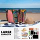 thumbnail image 5 of Disketp Cowboy Boots With Flowers Bolsa de Playa de Gran Capacidad, Bolso Impermeable y a Prueba de Arena para Mujer, Ideal para Playa, Piscina y Natación, 5 of 7