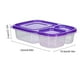 thumbnail image 3 of DQrwqpou Contenedor Frutas Con 3 Compartimentos Caja Bento Reutilizable para Estudiantes (púrpura), 3 of 3