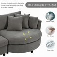 thumbnail image 4 of Modern Simple Polyester Three-seat Sofa 111.4''W for Living Room, 4 of 25