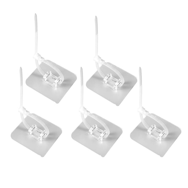 Corbatas Tubería de agua Cable Organizador Gancho Ajustable Autoblocante Zip Tie Clips 5pcs Wdftyju Libre de BPA