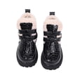 thumbnail image 5 of BRGZLK Toddler Kids Girls Boots Winter Casual Comfy Warm Fleece Lined Snow Boots Trendy Solid Color Waterproof Non Slip Ankle Booties with Buckle Detail Black 5.5-6 Years, 5 of 8