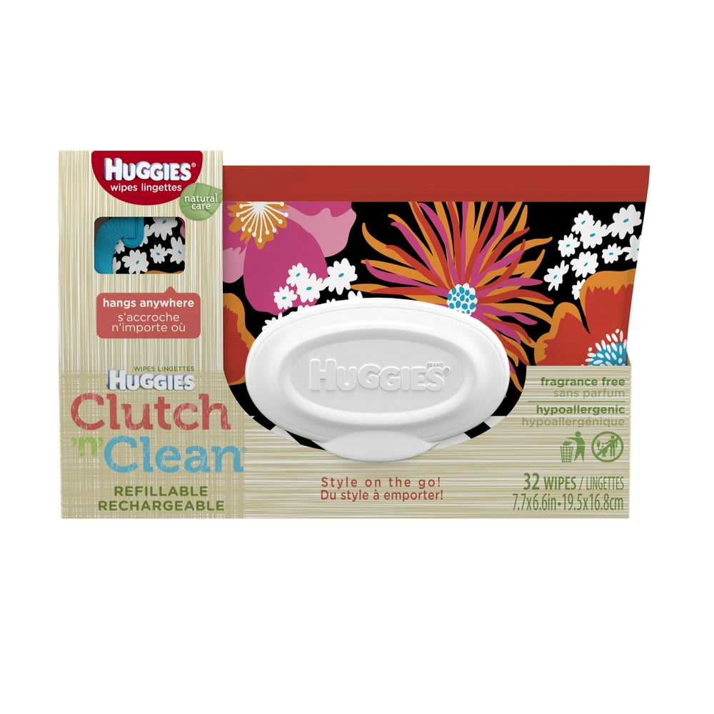 Huggies Natural Care Clutch n Clean Baby Wipes, Refillable (32 ct