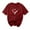 New1/Wine, variant on Otvok Womens Valentine'S Day Tops Casual Printed Round Neck Short Sleeve T-Shirt