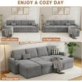 thumbnail image 4 of Akaber Sofa Bed, 103" L-Shaped Sectional Sleeper Sofa with Storage Chaise, Pull Out Couch, Cup Holders, Side Pockets, 4 of 8