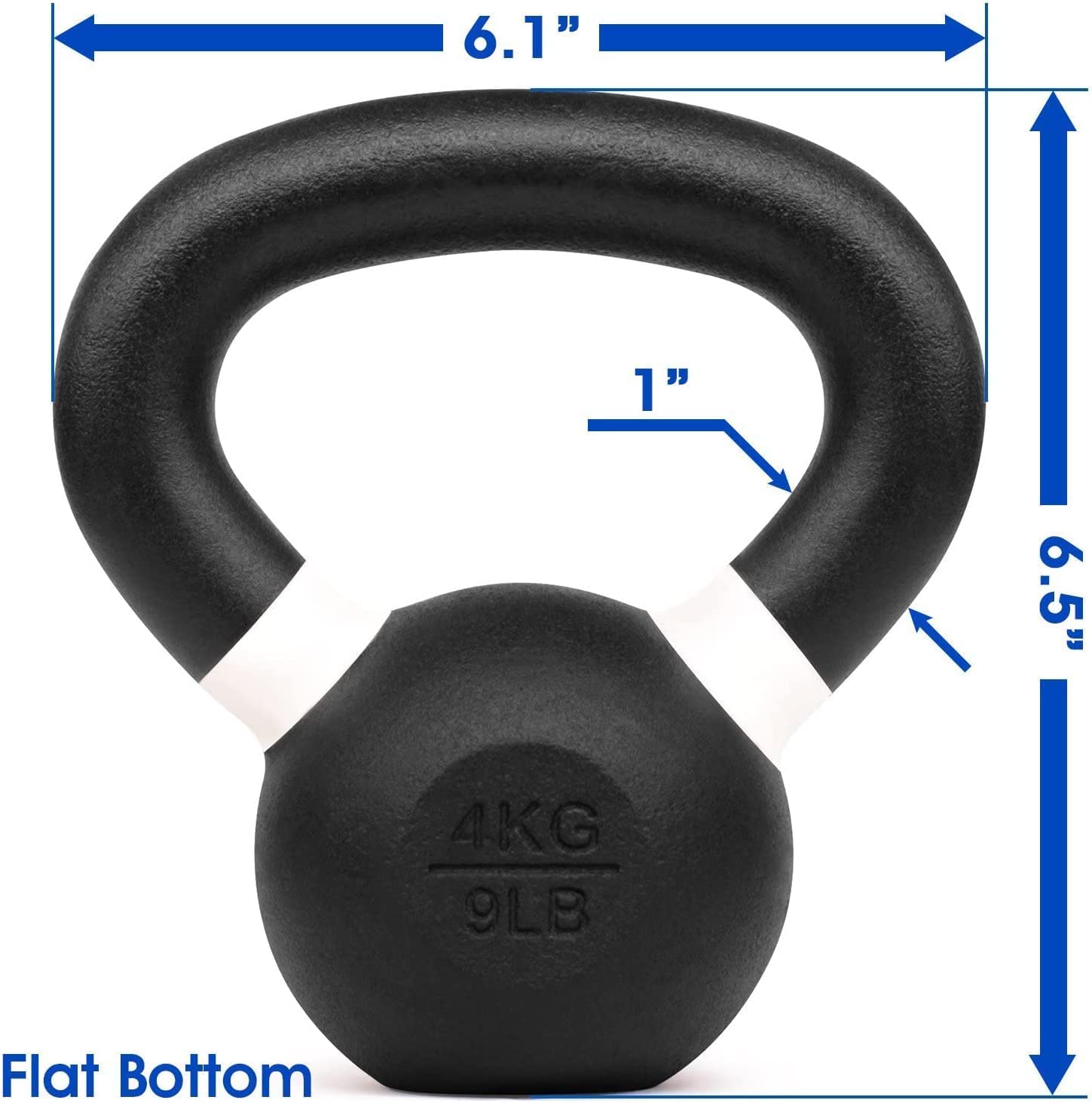 Yes4All 4kg / 9lb Powder Coated Kettlebell, Single - image 5 of 9