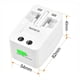 thumbnail image 3 of Adaptador de viaje universal mundial con convertidor USB para enchufe de pared., 3 of 8