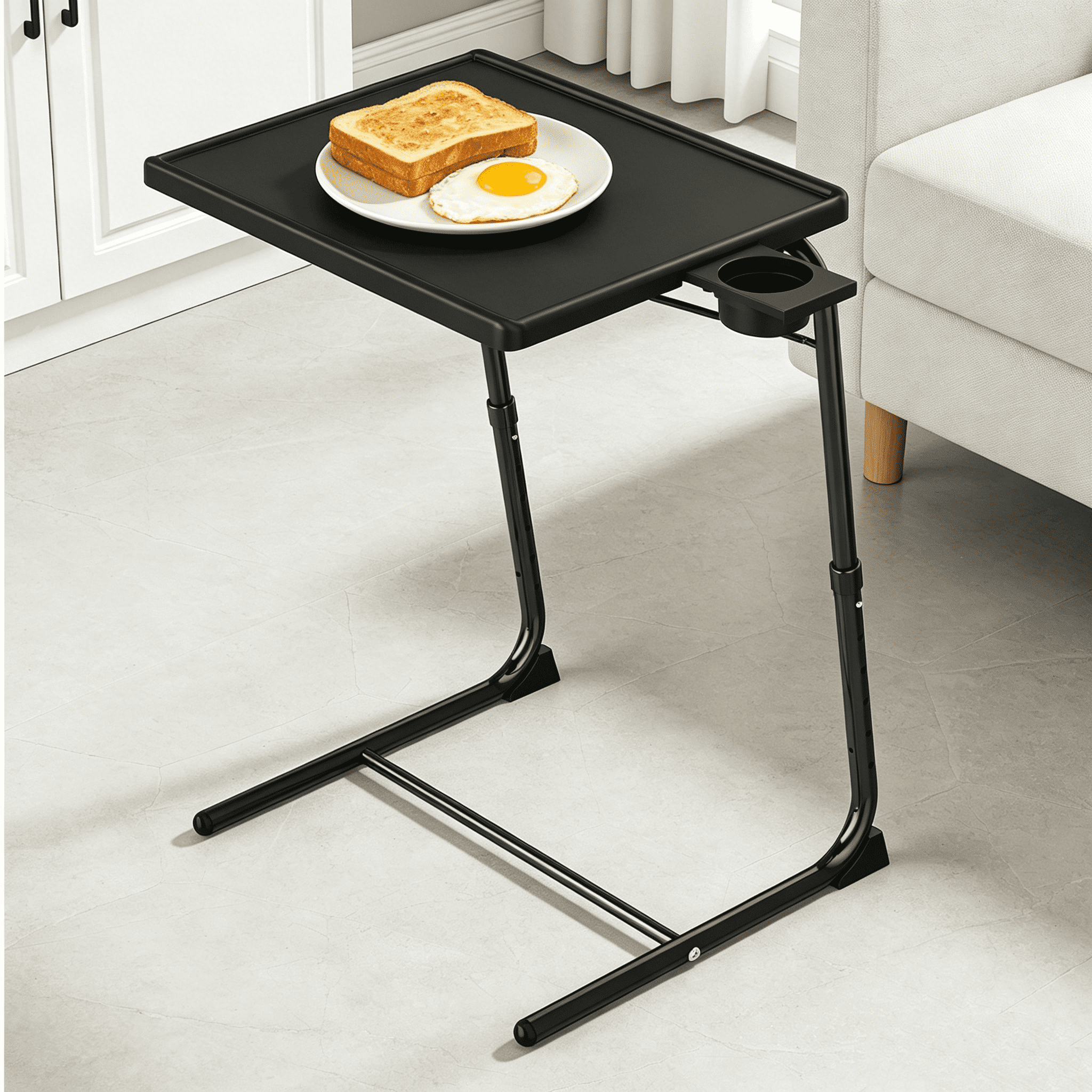 Mainstays Modern XL Oversized Folding Tray Table, Natural