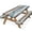 Multicolor1, variant on 3PCS Picnic Table Cover with Bench Covers, Happy Camper RV Camping Tablecloth Fitted Picnic Picnic Table Cover with Elastic Windproof Waterproof, Outdoor & Garden Camping Accessories Essentials 60in