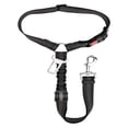 thumbnail image 2 of 2 in 1 Dog Car Seat Belt,Adjustable Pet Harness Seatbelt Headrest Restraint Safety Tethers Leashes, Pet Car Travel Accessories, Elastic Bungee Buffer Reflective Anti-Jerk 360° Rotation Buckle,Black, 2 of 9