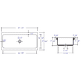 thumbnail image 5 of ALFI brand AB48TR 48" White Above Mount Fireclay Bath Trough Sink, 5 of 9