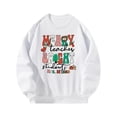 thumbnail image 2 of Sudadera de mujer con estampado de letras y cuello redondo, Tops holgados informales de moda L, 2 of 8