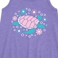 thumbnail image 2 of Instant Message - Turtle And Flowers - Toddler & Youth Girls A-line Dress, 2 of 5