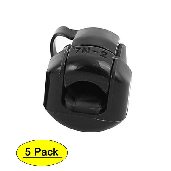 5Pcs 7N-2 Round Cable Wire Strain Relief Bush Grommet 16mm Diameter Black