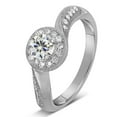 thumbnail image 3 of Antique Designer 1 Carat Round Diamond Engagement Ring for Her in White Gold, 3 of 4